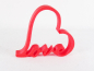Preview: love herz 3D Aufsteller, streudekoration, PLA rot